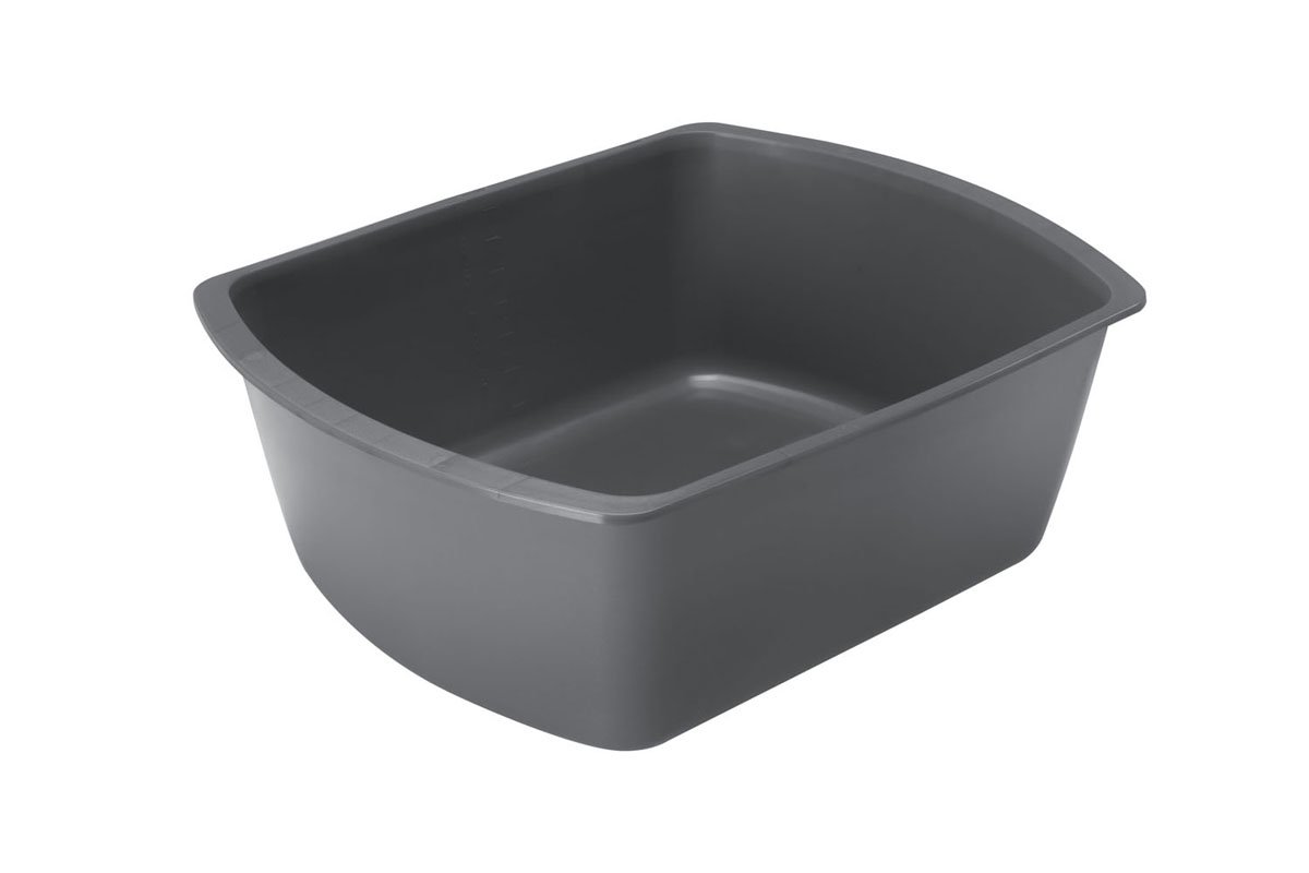 Basin Wash Rectangular 6 Quart Graphite 9.5'L x 12.75'W x 4.5'H by Medline  ID DYND80347